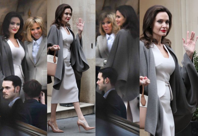 Spotkanie Angeliny Jolie i Brigitte Macron