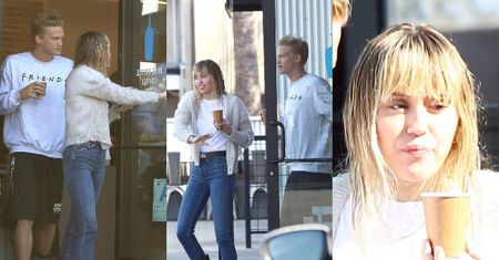 Uradowana Miley Cyrus bez stanika otwiera drzwi nowej sympatii na randce (FOTO)