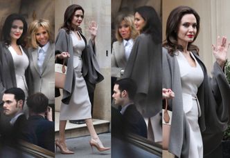 Spotkanie "na szczycie": Brigitte Macron wita elegancką Angelinę Jolie (ZDJĘCIA)