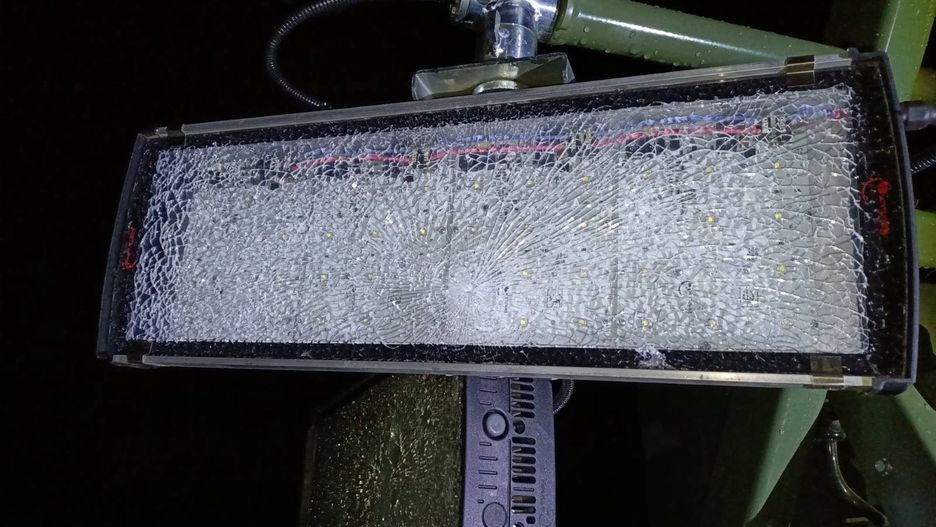 Ostrzelanie masztów oświetleniowych na granicy polsko-białoruskiej 