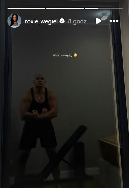 Kevin Mglej podczas ćwiczeń