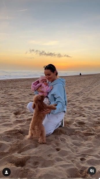 Marina pokazała rodzinne popołudnie  na plaży 