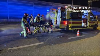 Poważne zderzenie 4 pojazdów na trasie S8. Duże utrudnienia w ruchu