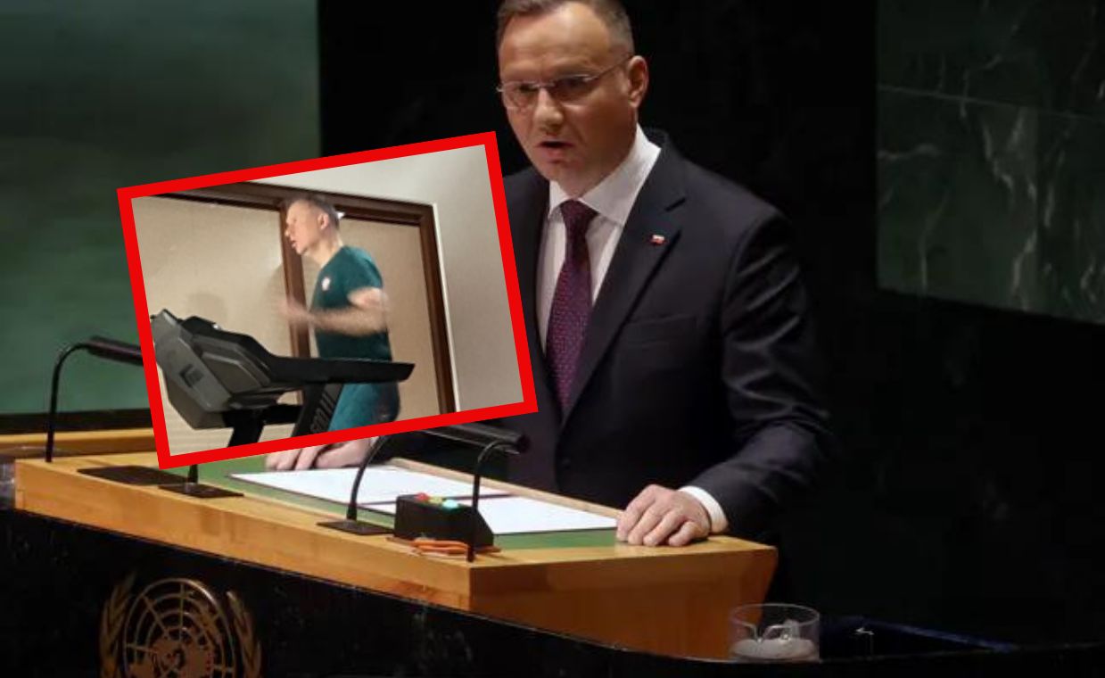 Andrzej Duda na siłowni