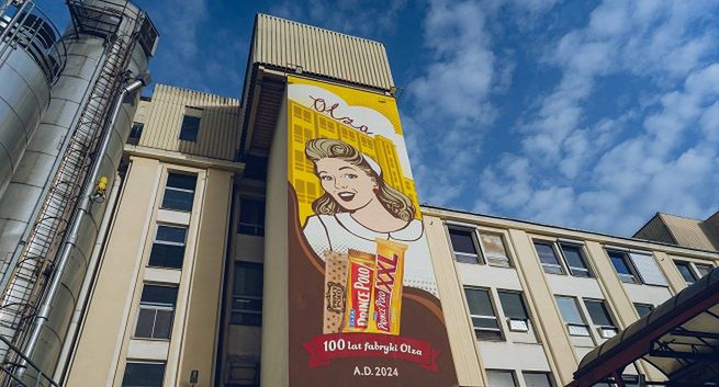 Prince Polo przygotowało mural na 100-lecie fabryki Mondelez w Cieszynie