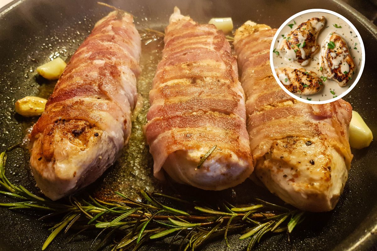 Chicken wrapped in bacon with creamy gorgonzola: A dinner delight