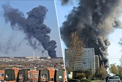 Kłęby dymu nad Kurskiem w Rosji. "Słychać było huk"
