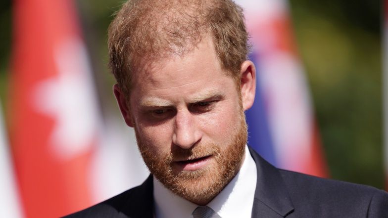 Ludzie protestują przeciw księciu Harry'emu w Dusseldorfie