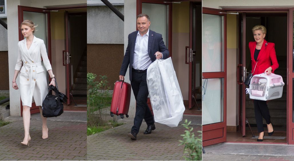 Andrzej Duda z rodziną. Tak wyruszali do Warszawy na wieczór wyborczy