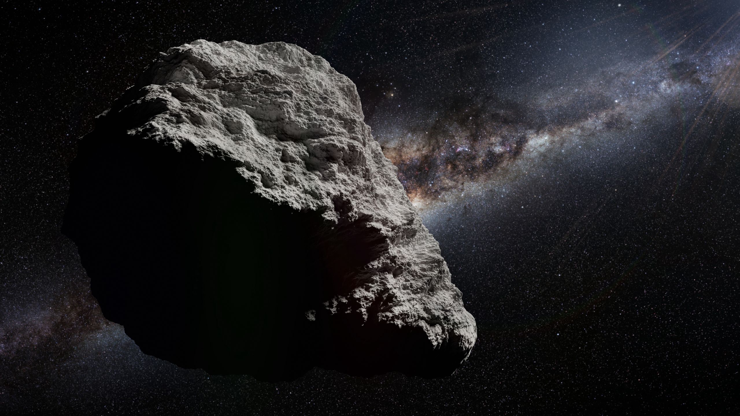 Asteroida w kosmosie.