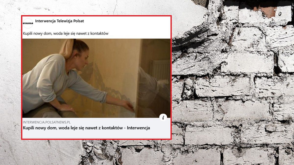 Woda leje się z kontaktów. Młode małżeństwo kupiło dom od dewelopera