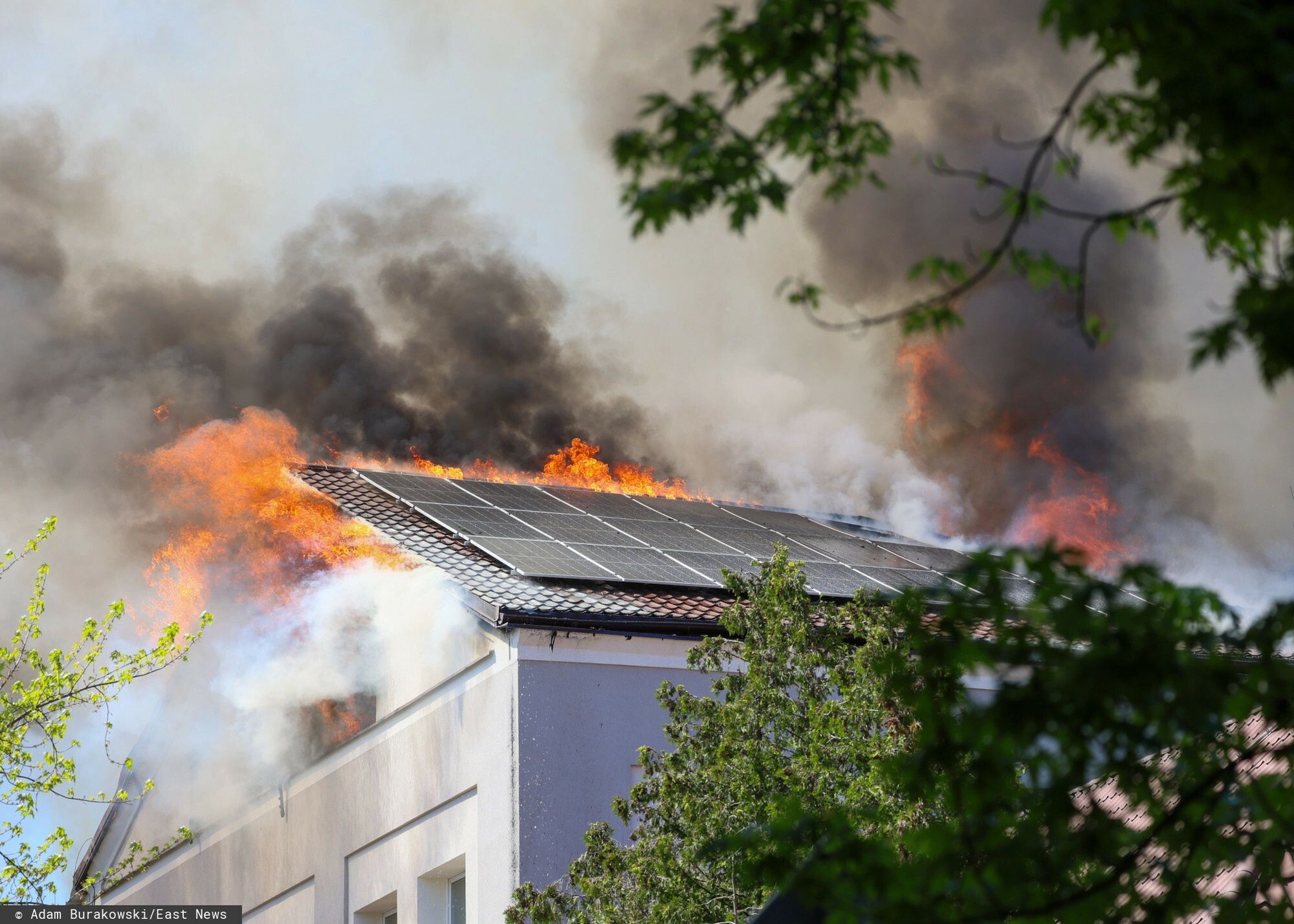 Pożar liceum w Grodzisku Mazowieckim