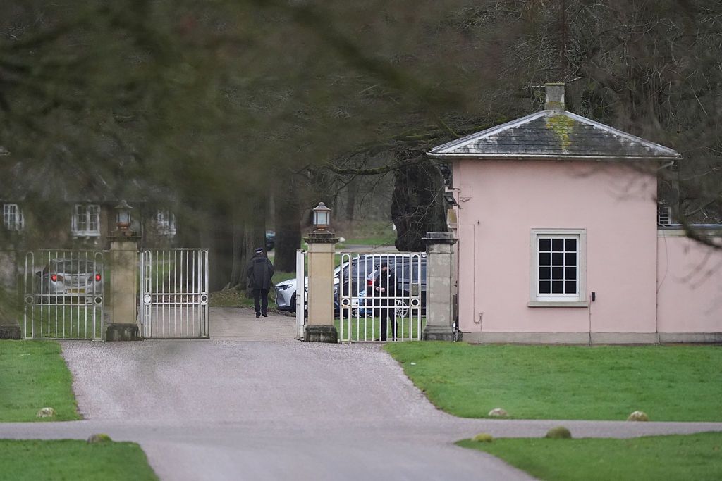 Andrew Mounbatten-Windsor - Epstein files scandalPolice officers at Royal Lodge, the former home of Andrew Mountbatten-Windsor in Windsor, Berkshire. Andrew Mountbatten-Windsor was arrested on Thursday on suspicion of misconduct in public office. Picture date: Friday February 20, 2026. (Photo by Jonathan Brady/PA Images via Getty Images)Jonathan Brady - PA Images