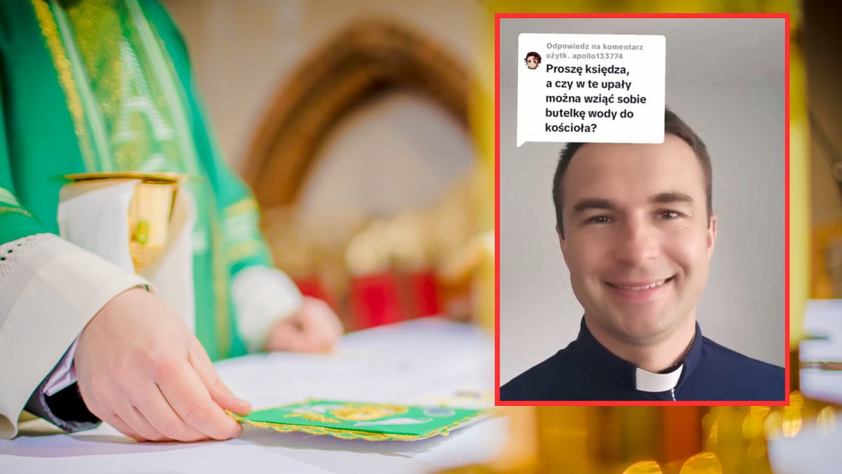 Czy można wziąć do kościoła wodę do picia. Ksiądz odpowiada. 