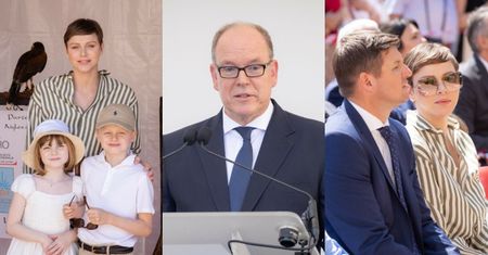 Księżna Charlene z Albertem i dziećmi na imprezie Grimaldich. Gdy książę tylko się oddalił, na jej twarzy zagościł uśmiech (ZDJĘCIA)