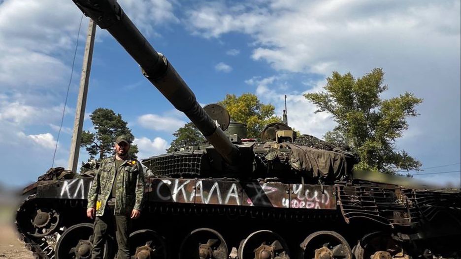 Zdobyty przez Ukraińców czołg T-90M. 
