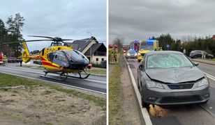 Dwie nastolatki potrącone na pasach. W akcji był śmigłowiec LPR