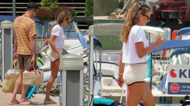 Anna i Robert Lewandowscy na jachcie