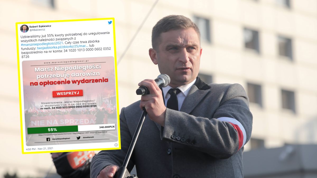 Robert Bąkiewicz poprosił o pomoc finansową
