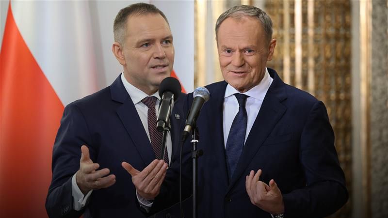 Karol Nawrocki i Donald Tusk różnią się ws. Trumpa 