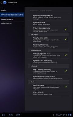 xoom ustawienia www