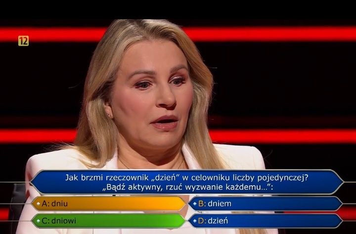 Pani Renata nie wygrała miliona w "Milionerach"