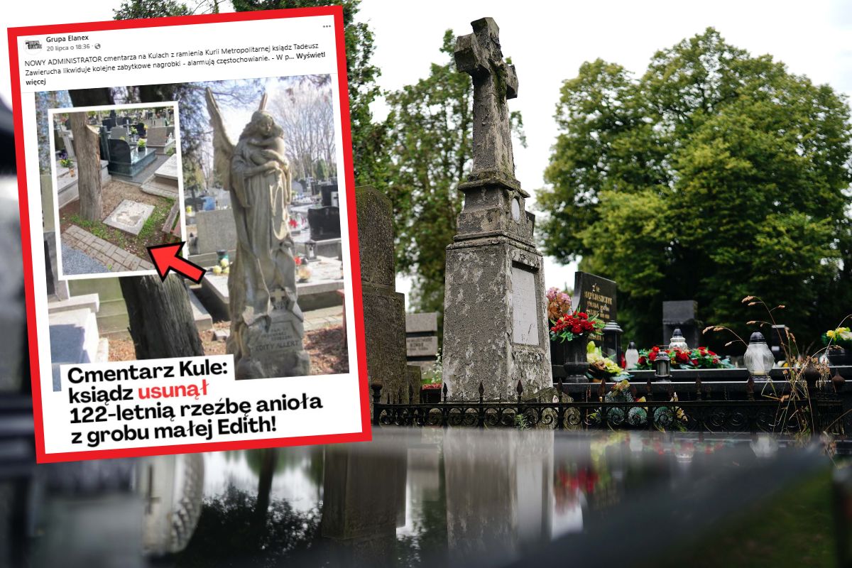 Rzeźba zniknęła z grobu dziecka. "Ksiądz likwiduje zabytki". Co na to kuria?