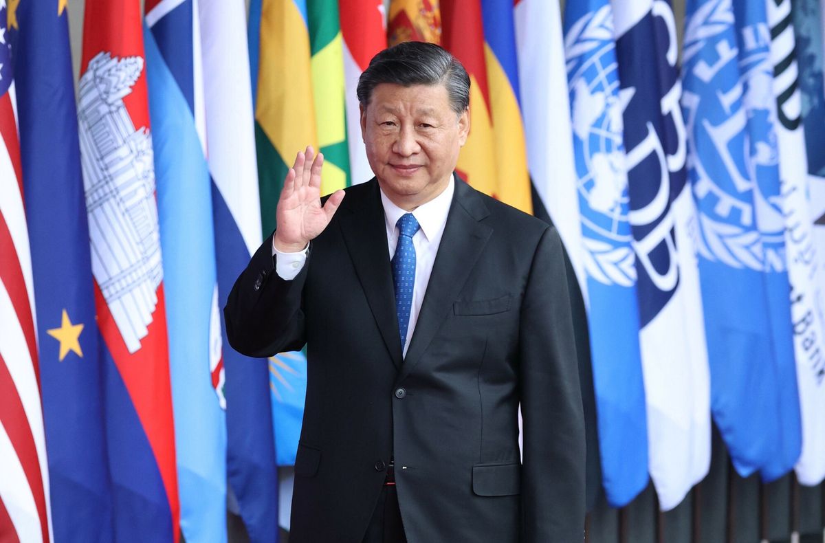 Xi Jijping podczas szczytu G20 w Japonii.