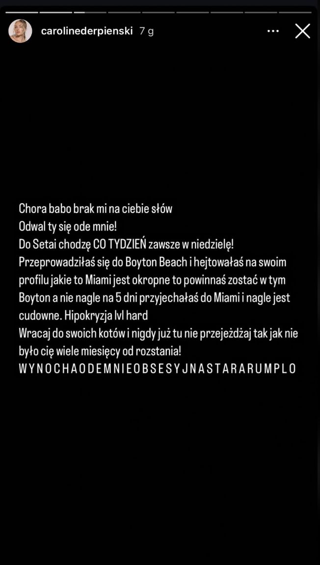 Relacja Caroline Derpienski