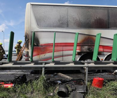 Pożar autokaru. W środku były dzieci