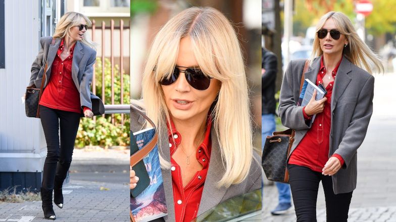 Agnieszka Woźniak-Starak pod studiem "Dzień Dobry TVN"