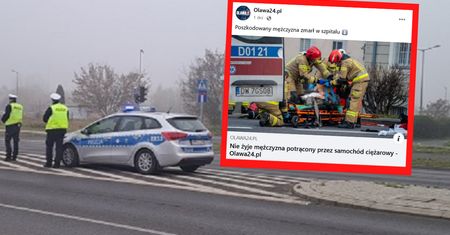Prowadził rower po pasach. Uderzyła go ciężarówka