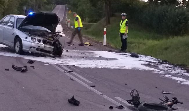 Wronki Wielkie. Kolejny śmiertelny wypadek na Mazurach z udziałem motocyklisty