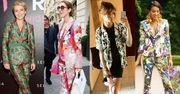 Z czym celebrytki noszą żakiet w kwiaty?