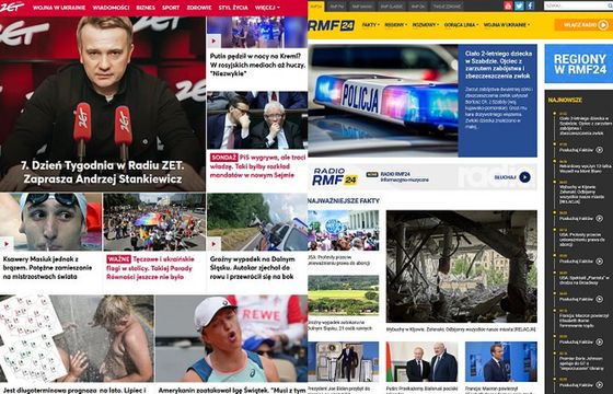 Portal Radia ZET w informacjach przed RMF24, TOKFM.pl wyprzedza witrynę Polskiego Radia