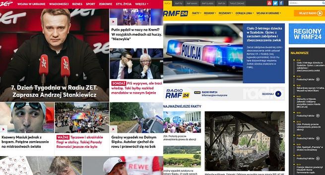 Portal Radia ZET w informacjach przed RMF24, TOKFM.pl wyprzedza witrynę Polskiego Radia