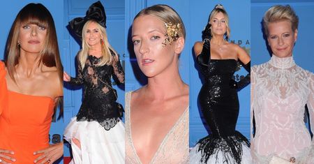 Bal Fundacji TVN 2019: pomarańczowa Anna Lewandowska, Monika Olejnik z gigantyczną kokardą na głowie, opierzona Małgorzata Kożuchowska i wielu innych (DUŻO ZDJĘĆ)