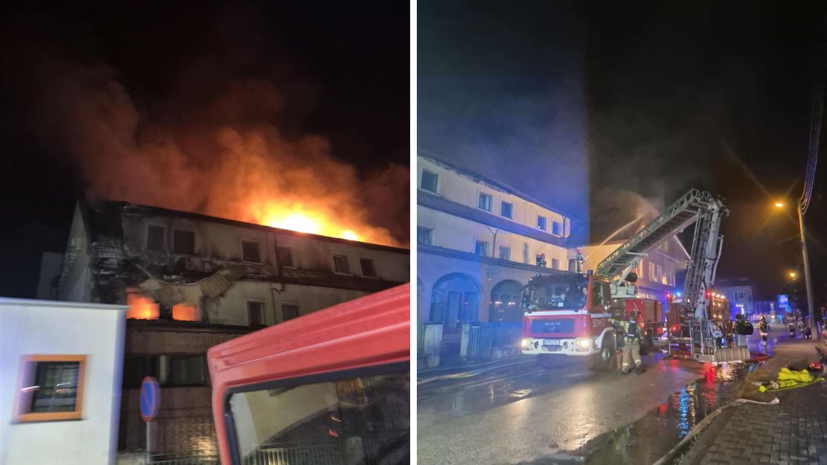 Pożar hotelu w Nowym Brzesku