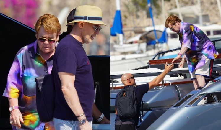 Elton John na wakacjach z mężem