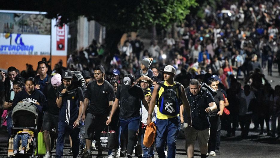 Temporary
Migrants form a caravan in Tapachula, Chiapas state, head to the US border on January 20, 2025. Incoming US President Donald Trump will issue a raft of executive orders aimed at re-shaping how the United States deals with citizenship and immigration, and will set to work almost immediately after he is sworn in, an incoming administration official told reporters. (Photo by Isaac Guzman / AFP)
ISAAC GUZMAN