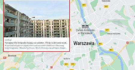 Huk nad Warszawą. Mieszkańcy zaniepokojeni wybuchami i śmigłowcem