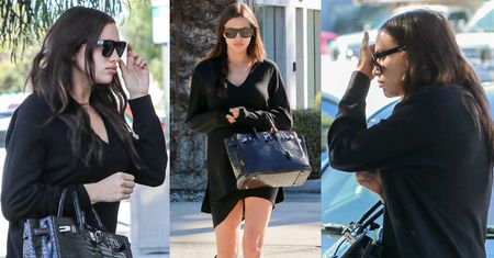 Ciężarna Irina Shayk zasłania brzuch torebką (ZDJĘCIA)