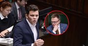 Wrzawa w Sejmie podczas wystąpienia młodego posła. Hołownia upominał