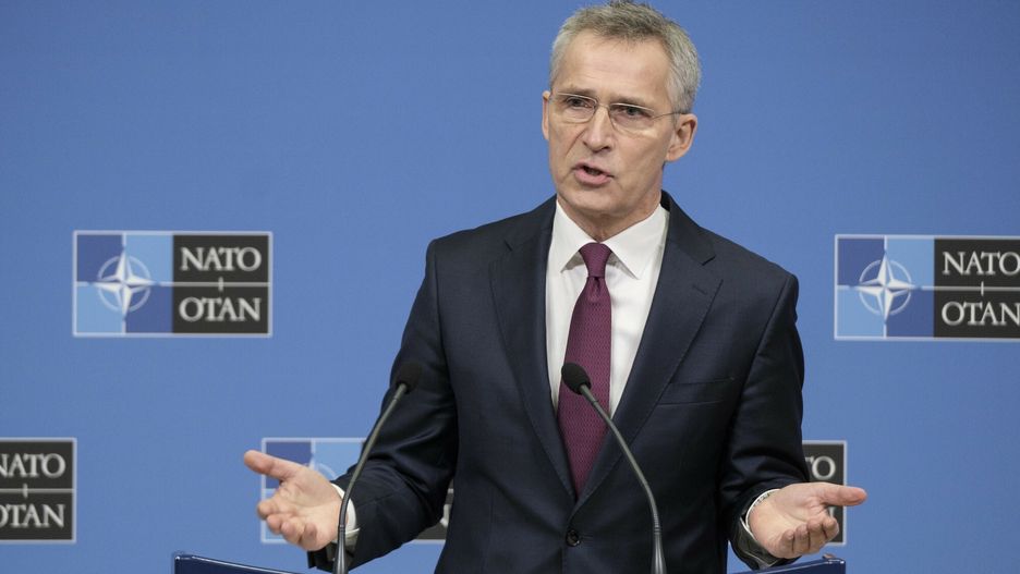 reporter9_baza13th Secretary General of the North Atlantic Treaty Organization Jens Stoltenberg is talking to media at the NATO headquarter on February 11, 2020 in Brussels, Belgium. On February 12, NATO will holds a defence Ministerial meeting.    fot Thierry Monasse/REPORTERThierry Monasse/REPORTER