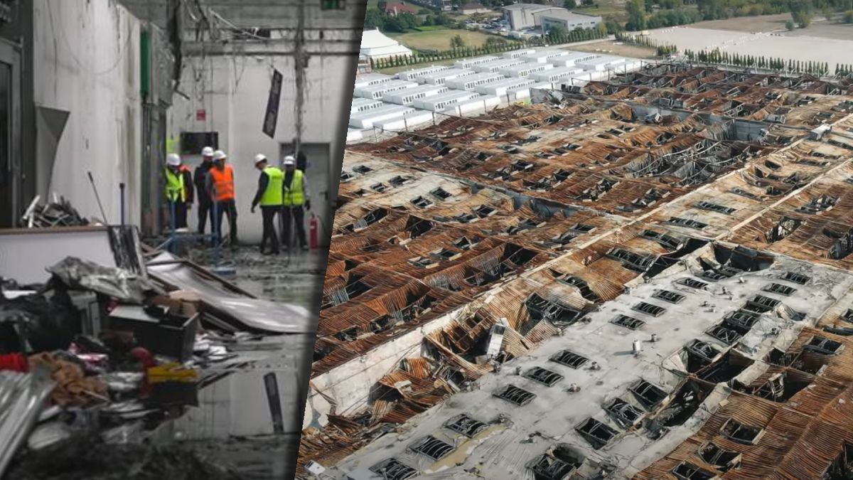 Spalona hala na Marywilskiej 44. Służby podsumowały oględziny