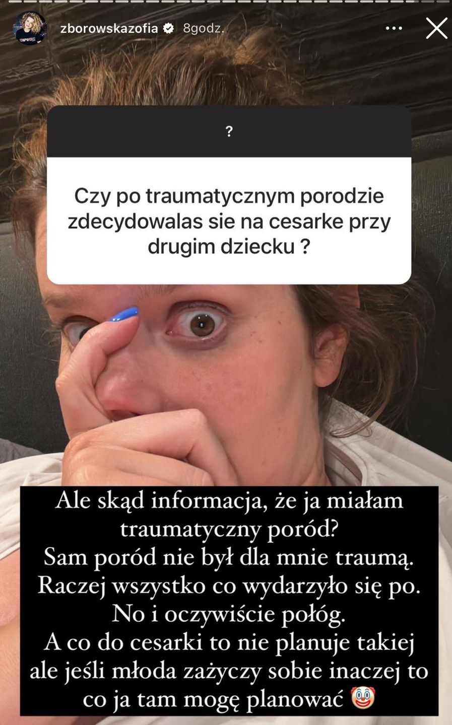 Zofia Zborowska oburzona pytaniami o ciążę