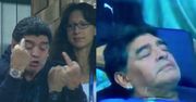 Mundial 2018: Diego Maradona pokazał sędziemu środkowy palec. Potem zasnął na trybunach