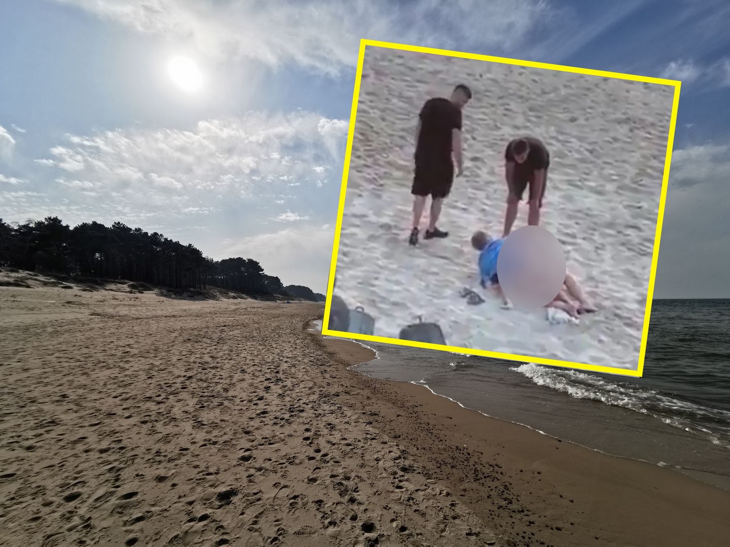 Skandal na plaży. Nieobyczajne zachowanie w Mielnie