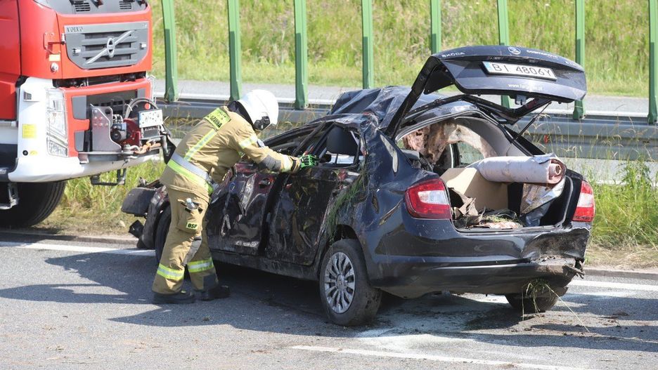 Wypadek na łączniku Długołęka