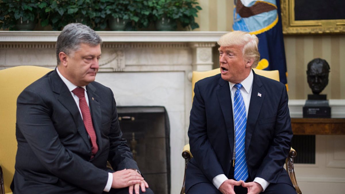 W 2017 roku Donald Trump spotkał się z ówczesnym prezydentem Ukrainy 